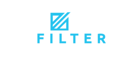 Logotyp (białe litery) firmy SA Filter